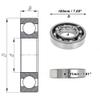 A ABSOPRO 6317 Deep Groove Ball Bearing, Greased, Open, 1 Pc for Scooter view 4