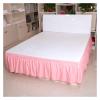 XMAIYIF Home Bed Skirt, Elastic Bed Skirt, No Top Surface, Pink, 200 x 200 x 40 cm view 1