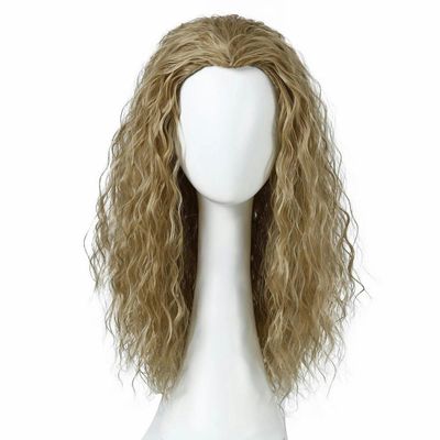 22-Inch Synthetic Thor Cosplay Wig with Beard, Heat-Resistant Curly Hair, 1 Piece