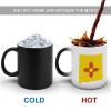 New Mexico Flag Map Heat-Changing Coffee Mug, Novelty Mug view 4