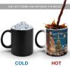 JTKLQBN Heat-Sensitive Color-Changing Coffee Mug for Christmas and Carnival, Printed Ceramic Mug with Handle, 340 ml view 4