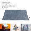 Sunicon Portable USB Heated Blanket, Soft, Machine Washable, Temperature-Controlled Heated Throw for Travel, Car, and Home (Gray Blue) view 3