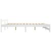 Higsose White Bed Frame 204 x 187 x 55 cm, Solid Pine and Plywood, No Mattress view 4