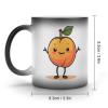 KWQDOZF Cute Peach-Print Heat-Changing Coffee Mug view 2