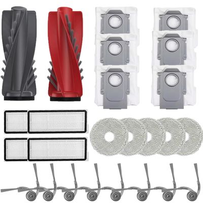 Vacuum Cleaner Replacement Parts Compatible with Roborock Qrevo Curv/P20 Pro, 25-Piece Accessory Set