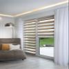 K-Home Klemmfix Madrid Day & Night Roller Blind, No Drilling, Beige Gradient, W110 x H150 cm view 2