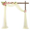 CvbGNJm Wedding Arch Curtain, Tulle Chiffon Drapery, Colorful, 1 Panel, 70 x 550 cm view 2