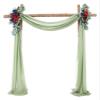CvbGNJm Wedding Arch Curtain, Tulle Chiffon Drapery, Colorful, 1 Panel, 70 x 550 cm view 3