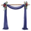 CvbGNJm Wedding Arch Curtain, Tulle Chiffon Drapery, Colorful, 1 Panel, 70 x 550 cm view 4