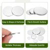 QUARKZMAN 60-Piece 304 Stainless Steel Engraving Blanks, 23/32" (18 mm) Diameter, 0.08" (2 mm) Thick, Flat Round Metal Discs for Crafts and Jewelry Making view 4