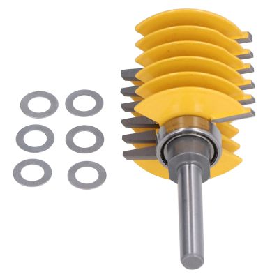 Baxnore Router Bit Set, Carbon Steel with Alloy Bit, 8 mm Shank, 2-Flute, Adjustable Cutter, 46 mm Cutter Head