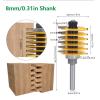 Baxnore Router Bit Set, Carbon Steel with Alloy Bit, 8 mm Shank, 2-Flute, Adjustable Cutter, 46 mm Cutter Head view 2