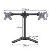 Dual-Monitor Desk TV Stand for 10–27-Inch Flat Screens, Fully Adjustable Arms, VESA up to 100 x 100 mm view 2