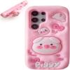 TUFTA Kawaii 3D Cartoon Silicone Pig Phone Case with Stand and Grip for Samsung Galaxy A14 view 1