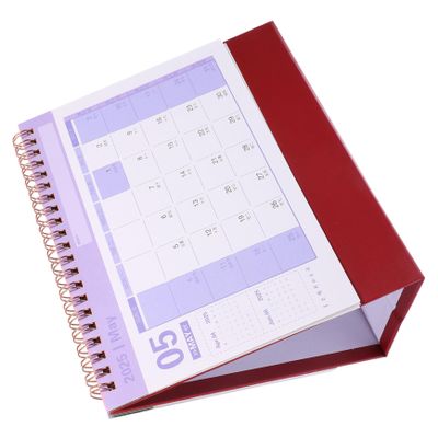 STOBOK Small Standing Weekly Desk Calendar with Double Spiral Binding