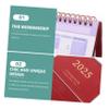 STOBOK Small Standing Weekly Desk Calendar with Double Spiral Binding view 3