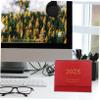 STOBOK Small Standing Weekly Desk Calendar with Double Spiral Binding view 4