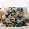 BIAFRA Plush Lotus Plant-Print Blanket, 135 x 200 cm view 1