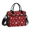 Christmas Snowflake Gingerbread Lunch Bag for Girls with Shoulder Strap, Adult Lunch Box for School, Size S, Women's Lunch Bag view 1