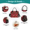 Christmas Snowflake Gingerbread Lunch Bag for Girls with Shoulder Strap, Adult Lunch Box for School, Size S, Women's Lunch Bag view 3
