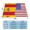 PHAYAH Flannel Blanket with American Spanish Flag, 203 x 152 cm, Soft Microfleece, for All Seasons view 3