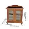 Oshhni 1:12 Dollhouse Miniature Wooden Wine Cabinet view 4