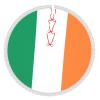 Irish Flag Christmas Tree Skirt, 48 in, Fringe Lace view 1