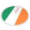 Irish Flag Christmas Tree Skirt, 48 in, Fringe Lace view 2