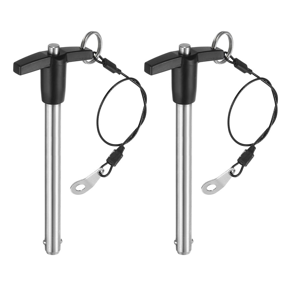 QUARKZMAN 2-Pack T-Handle Locking Pins, 3/8 in x 3-35/64 in, Stainless Steel