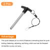 QUARKZMAN 2-Pack T-Handle Locking Pins, 3/8 in x 3-35/64 in, Stainless Steel view 3