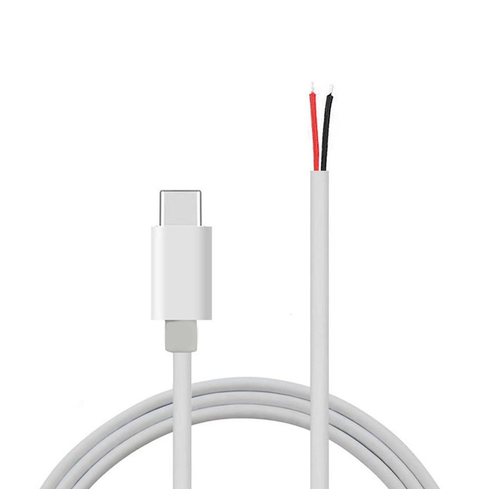 ZEPFJHE USB-C to 2-Pin Bare-Wire Pigtail Cable, 5 V/2 A, 1 m