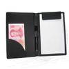 PU Leather Guest Check Holder with Pen Clip and Compartments view 3