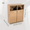 Lizhuzhuzs28 Kitchen Trash Can 38 L/80 L, Indoor/Outdoor, Double Compartment, Metal Ashtray, Large Square Commercial Waste Bin (Medium) view 2