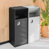 Lizhuzhuzs28 Kitchen Trash Can 38 L/80 L, Indoor/Outdoor, Double Compartment, Metal Ashtray, Large Square Commercial Waste Bin (Medium) view 4