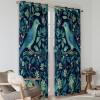 Blue-Green Blackout Grommet Curtains with William Morris Forest Birds, 2-Piece Set, 183 x 117 cm view 3