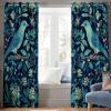 Blue-Green Blackout Grommet Curtains with William Morris Forest Birds, 2-Piece Set, 183 x 117 cm view 4