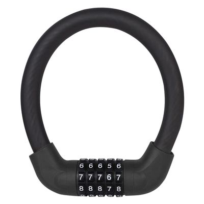 LUOKEKE Bike Lock, 5-Digit Combination, Black, 17.2 x 400 mm