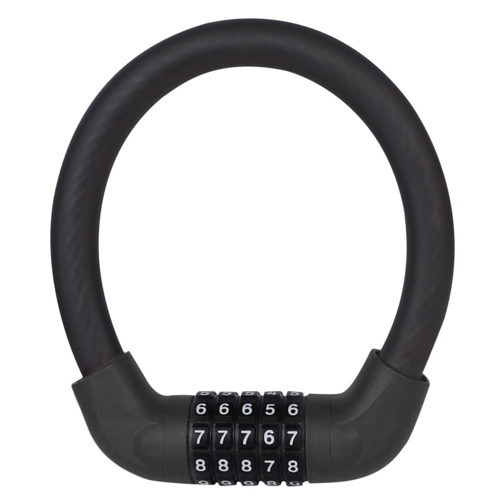 LUOKEKE Bike Lock, 5-Digit Combination, Black, 17.2 x 400 mm