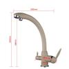 3-Way Water Filter Faucet, 3-in-1 Kitchen Faucet, Hot and Cold Water, 360° Swivel, Beige Filter, Sink Faucet view 3