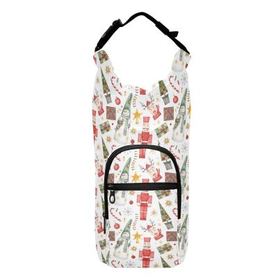 linqin Christmas Nutcracker, Deer & Snowman Water Bottle Holder Bag