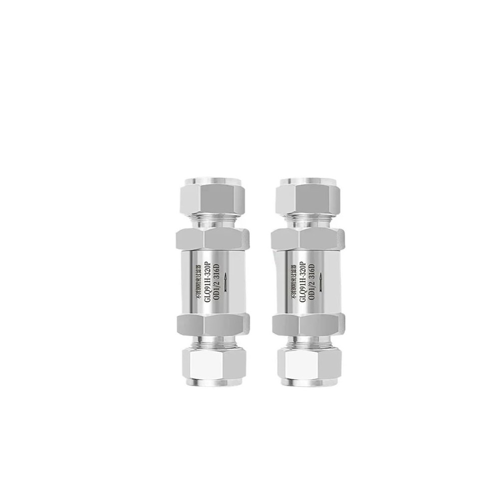 CHULKJFX 1-Piece 3–32 mm, 1/8–1 in Compression Fitting 304/316 Stainless Steel Filter Valve (32, 304)