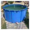 JQGADL Above-Ground Canvas Fish Pond Pool, Round, Foldable, Blue, 1.8 x 0.8 m / 2,000 L view 2