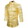 Men's Glitter Shirt, 1970s/1980s Style, Slim Fit, Long Sleeve view 1