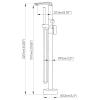 CWCQGH Freestanding Bathtub Faucet Set, Black view 4
