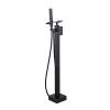 CWCQGH Freestanding Black Bathtub Waterfall Faucet with Shower, 360° Swivel Spout, Tub Faucet, B view 1