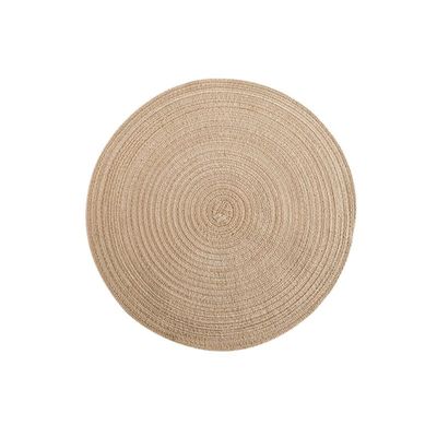 Anevous Set of 2 Round Placemats, 38 cm, Beige