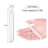 50-Pack 12 x 100 mm Transparent Plastic Round-Bottom Sample Tubes with Lids view 2