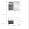 Newroom White High-Gloss Bathroom Furniture Set with Lighting and Mirror Cabinet view 3
