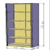 MATKAM R3 Bookcase, 58 x 176 x 30 cm, White view 3