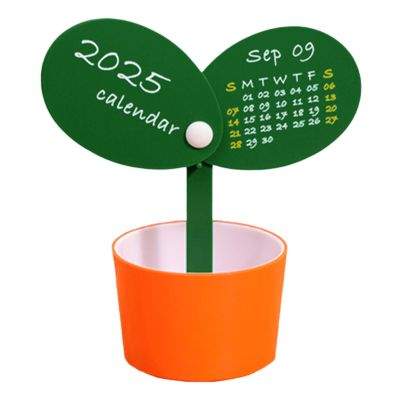 SUIOPPYUW Vibrant Bean Calendar Pen Holder, Orange